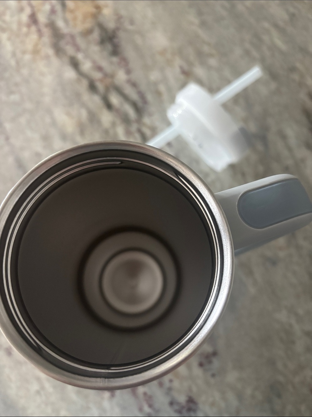 Stanley Light Gray 30 oz Insulated Travel Mug with Handle and Straw - Picture 5 of 5
